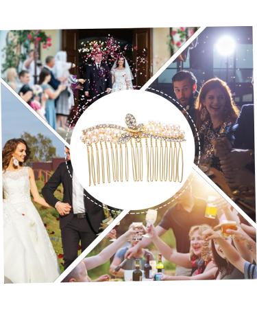 MAGICLULU Alloy Rhinestone Hair Comb Rhinestone Bow Tie Pearl Headpiece Rhinestone Hair Clip Bridal Headpiece Comb Bridal Hair Comb Pearl Hair Accessories Rhinestones Wedding Crystal Bride - Buy Online on GoSupps.com