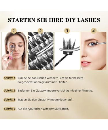 DIY Cluster Lashes - QueWel 72 Pieces Soft d Curl Eyelash Extensions | 8-16mm for Home Makeup - Buy Online on GoSupps.com