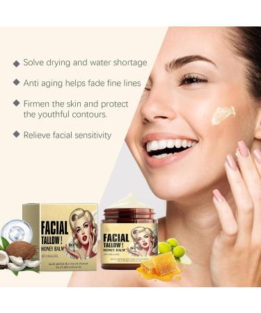 Mikabila (04)120g*2 Beef Tallow Cream for Skin Care Beef Tallow Honey Moisturizer Anti-aging Soft Skin Brightening Facial Cleanser Moisturizes Lightens Spots Face & Body Whipped Moisturiser - Buy Online on GoSupps.com