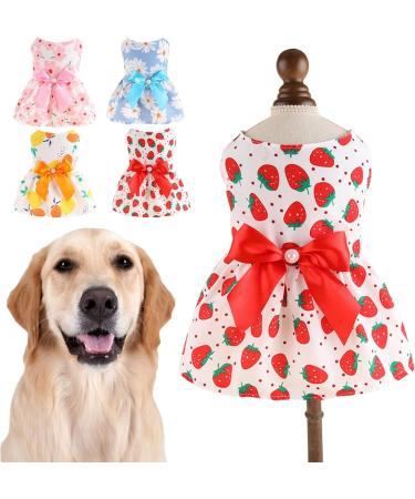 Luojuny Christmas Holiday Dog Dress Valentine's Day Dog Skirts Bowknot Vibrant Color Dog Princess Cosplay Costume Mommy Puppy Shirt Skirt Doggie Dresses Pet Clothes Apparel for Dogs & Cats Red XS - Buy Online on GoSupps.com