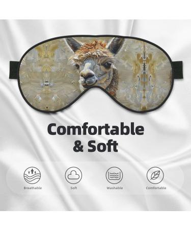 Alpaca Llama Print Double-Sided Eye Mask Soft and Light Blocking for Enhancing Sleep Quality - Buy Online on GoSupps.com