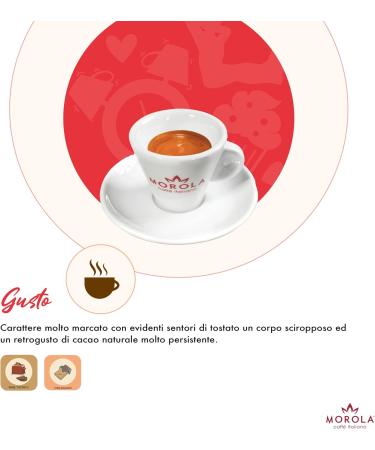 Morola Caff Italiano - Coffee Beans - Morola Red Blend - 1000g Bag - 1kg Pack - Made in Italy - Buy Online on GoSupps.com