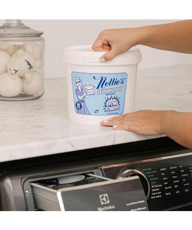 Nellie's Laundry Soda 250 Loads - Eco-Friendly Fragrance-Free Detergent with Stain-Fighting Enzymes - High-Efficiency Phosphate-Free Septic-Safe 144 oz - Buy Online on GoSupps.com