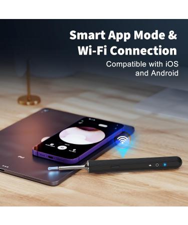 1080P HD Ear Wax Removal Kit - Ear Cleaner with Camera & Lights for iOS/Android | Complete Ear Cleaning Set with 8 Accessories - Buy Online on GoSupps.com