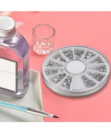 Scalewbin Silver rhinestones boxes Crystal nail manicure Nail 1.5 MM wheel - Buy Online on GoSupps.com