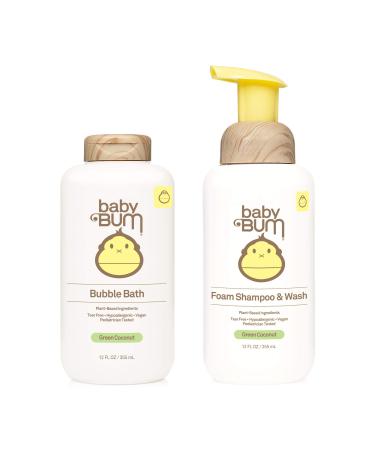 Sun Bum Baby Bum Shampoo & Wash & Bubble Bath | Tear Free Foaming Soap for Sensitive Skin with Nourishing Coconut Oil | Natural Fragrance | Gluten Free & Vegan