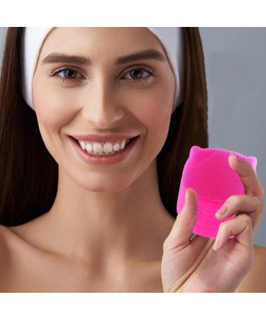 Facial Scrubber | Penguin Shape Vibrating Face Brush - Rechargeable Wash Brush for Deep Cleaning Skin Waterproof Skin Care Face Brushes Red - Buy Online on GoSupps.com