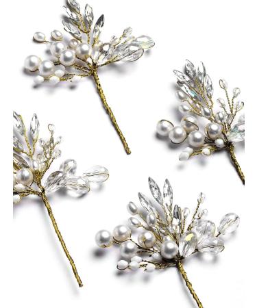 Vogue Hair Accessories Handmade Hair clip Hair Pin Hair Accessories Juda Pin Bun Pin (White_Handmade_Medium_Size_Set_4) - Buy Online on GoSupps.com