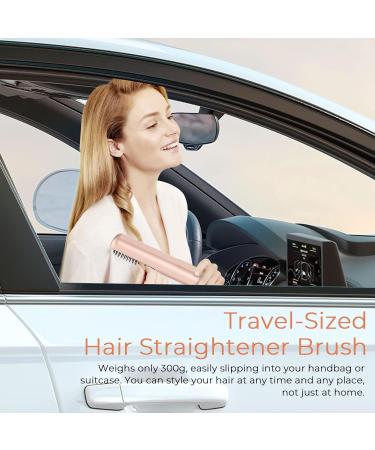 3 in 1 Cordless Hair Straightener Brush - 10000mAh Portable Hot Comb with Fast Heating & Adjustable Temp - Ideal for Travel & Effortless Styling - Buy Online on GoSupps.com