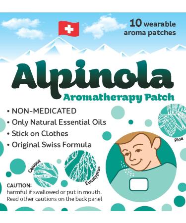 Alpinola Aromatherapy Patches - Essential Oils Non-Medicated (10 Count) - Pack of 10 - Buy Online on GoSupps.com