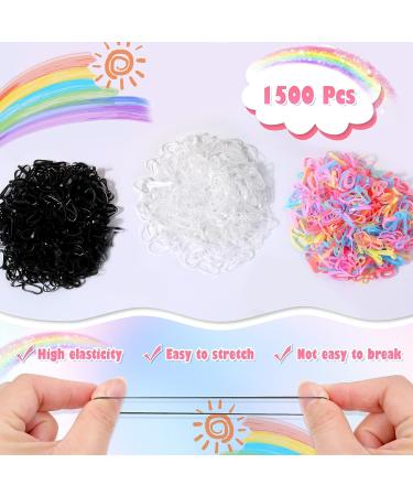 Comkrivy 1500 Pcs Small Rubber Bands for Hair with Hair Tools Set - Perfect for Styling Hair of Girls, Women, and Kids - Buy Online on GoSupps.com