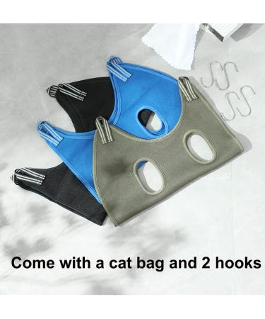 Qrity Cat Grooming Bag with Breathable Harness - Nail Trimming, Bathing, and Grooming Helper for Dogs and Cats - Green (Small) - Buy Online on GoSupps.com