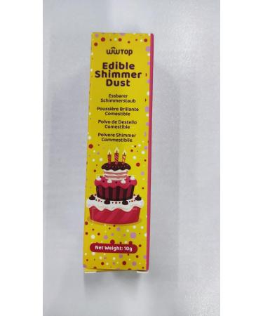 Buy Wwtop Bright Red Edible Glitter Powder 10g - Perfect for Cakes Cocktails & Drinks | Tasteless Glitter Spray & Dust for Food Coloring - Buy Online on GoSupps.com