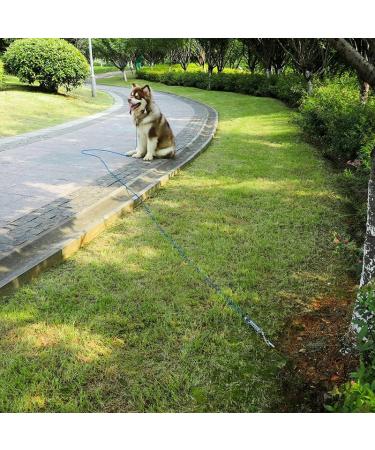 Mi Metty 50ft Dog Tie Out Leash with Shock-Damping Spring - Durable Linen for Medium to Large Dogs - Perfect for Courtyards - International Shipping Available - Buy Online on GoSupps.com