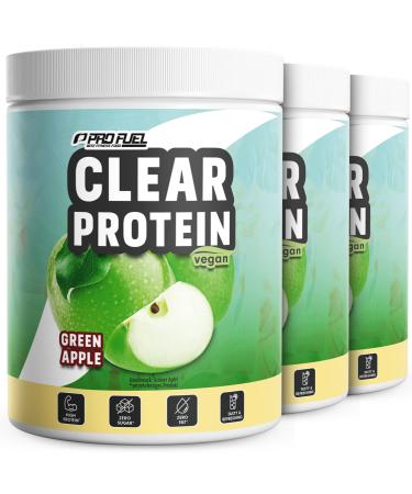 Clear Protein Vegan 1080g Green Apple - Incredibly delicious & refreshing protein drink - Vegane Clear Whey Protein/ISO Clear Alternative with high -quality pea protein hydrolysate - 56% protein green Apple 360 g (3 Series Pack)