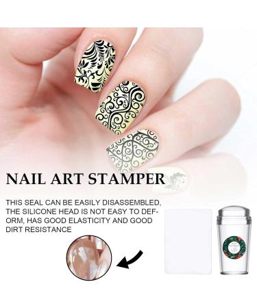 Nail Art Stamp Set | Silicone Stamping Plates & Jelly Stamper for Stunning Manicures - Buy Online on GoSupps.com