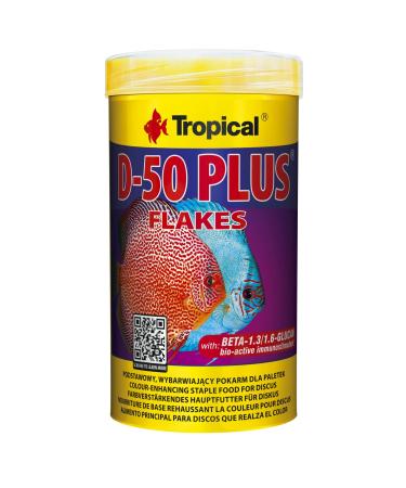 Tropical D-50 Plus Flake Food, 1 Pack (1 x 250 ML)