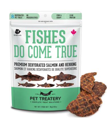 The Granville Island Pet Treatery|Dehydrated Protein Wild Salmon & Herring Treat for Dogs & Cats Slowly Dehydrated Raw Single Ingredient to Maintain Nurtients Vitamins and Healthy Oils 80g Salmon & Herring 80 g (Pack of 1)