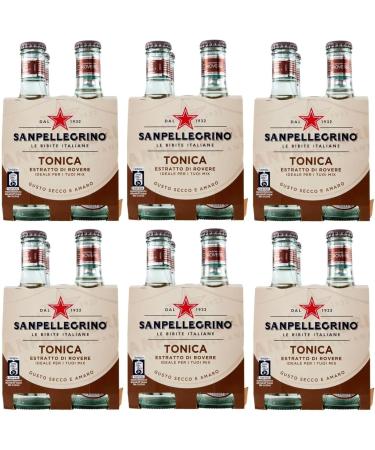 San Pellegrino Aranciata Amara Pack of 48 soft drinks with bitter orange + disposable glass bottle Tonica Rovere 20 cl - Buy Online on GoSupps.com