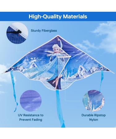 Coqoyo Dragon Kite for Kids | Cute Cartoon Anime Kite | Beginner Friendly | Perfect for Beach & Outdoor Fun | Includes Handle & Lines - Buy Online on GoSupps.com
