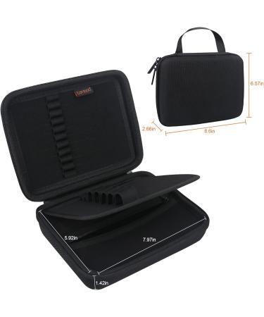 Canboc Hard Crochet Hook Case - Portable Travel Organizer for Circular Knitting Needles and Crochet Hooks - Black - Buy Online on GoSupps.com
