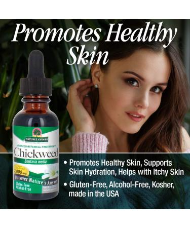 Nature's Answer Chickweed 2000mg Herbal Supplement - Non-GMO, Kosher, Alcohol-Free, Gluten-Free, Vegan - 1 FL Oz - Buy Online on GoSupps.com