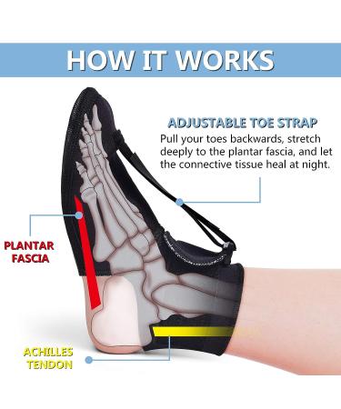 Plantar Fasciitis Night Splint Sock - Medium Size - Foot Support Brace for Aching Feet & Heel Relief - Achilles Tendonitis Relief - OneBrace (Pack of 1) - Buy Online on GoSupps.com