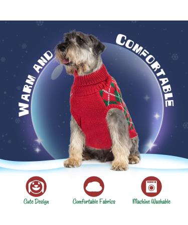 Nobleza Christmas Dog Sweater - Turtleneck Knitwear for Small & Medium Dogs | Warm Holiday Apparel with Snowman Design - Buy Online on GoSupps.com