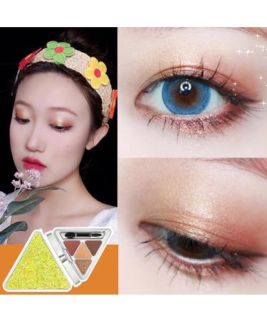 Eyeshadow Palette For Brown Eyes | 4 Colors Glitter Eye Makeup Palette - Professional Highly Pigmented Waterproof Glitter Makeup Palette Eye Shadow For Teens Beginners Travel Makeup Pochy F402#orange - Buy Online on GoSupps.com