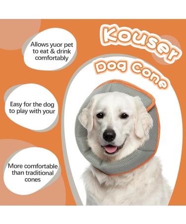 Kuoser Rescue Dog Collar - Adjustable Leak Protection & Wound Prevention for Dogs - Orange (Neck Circumference: 34-40cm) - Buy Online on GoSupps.com