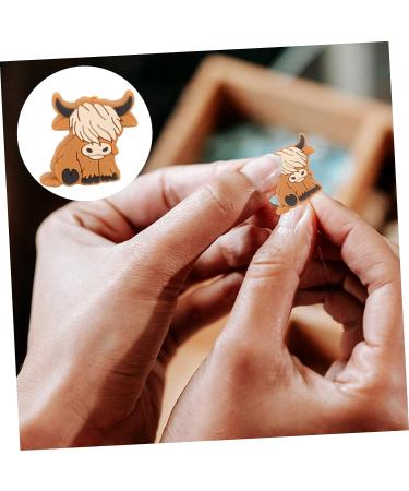 SEWACC 10pcs Highland Animal Silicone Teether Beads - Cute Baby Teething Toys (Light Brown, 2.8x2.7cm) - Buy Online on GoSupps.com