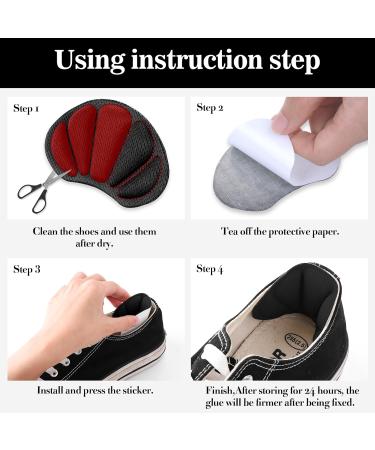 WLLHYF Heel Grips Liner Cushions - 4 Pairs, Black - Prevent Skin Rubbing and Blisters, Improve Shoe Fit - Ideal for High Heels and Sports Shoes - Buy Online on GoSupps.com