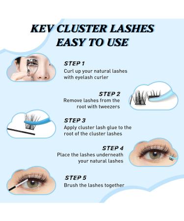 KevKev Lash Clusters 192 Pcs Individual Mixed Styles DIY Eyelash Extensions - Thin Band & Soft, Like Eyelash Extensions - D-Mix (8-16mm) - Buy Online on GoSupps.com