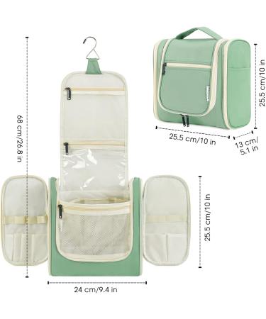 Travel Hanging Toiletry Wash Bag Makeup Cosmetic Organizer for Women (Spring Green (Large)) - Buy Online on GoSupps.com