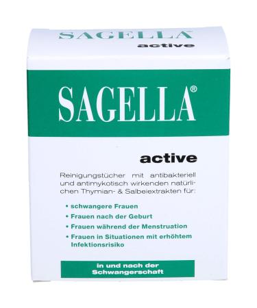 Sagella Active cleaning towels: Gentle intimate care especially adapted for women during and after pregnancy.Refreshing cleaning towels for on the go - 10 pieces