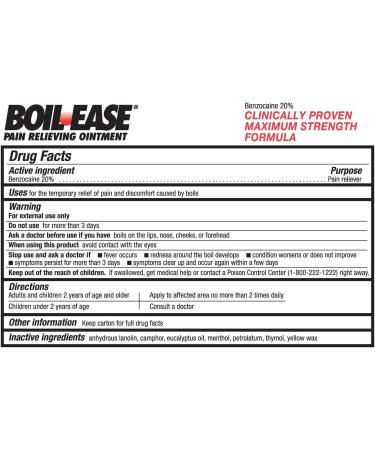 Boil Ease Pain Relief Ointment - 1 Ounce | Fast-Acting Solution - Buy Online on GoSupps.com