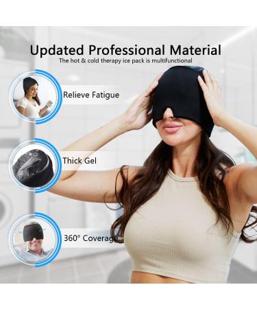 Migraine Ice Head Wrap - Headache Relief Hat for Tension, Puffy Eyes, Sinus Headache, and Stress - Cold Compress Cap for Instant Migraine Relief - Buy Online on GoSupps.com