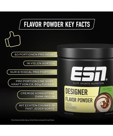 ESN Designer Flavor Powder - Milky Hazelnut 250g | Low Sugar & Low Calorie | Premium Quality | Made in Germany - Buy Online on GoSupps.com