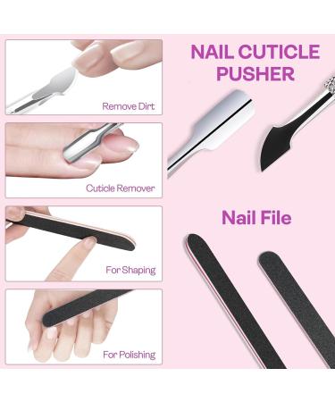 2 Set Nail Dip Powder Portable Nail Dipping Powder Kit Featuring Nail Dust Brush and Metal Cuticle Pusher For High Quality Home Manicure Experience - Buy Online on GoSupps.com