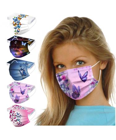 Lulupi 50 pieces one-way oral protection oral protection Pustblume printed 3 LATIG MNS L wenzahn motif neckerchief mouth and nose protection.