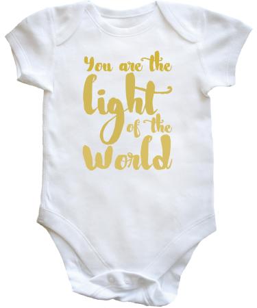 Hippowarehouse You are the light of the world baby vest bodysuit (short sleeve) boys girls
