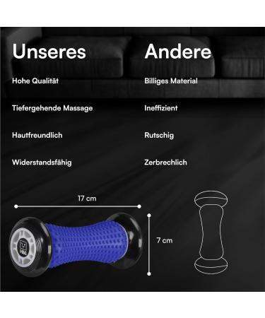 H&S Foot Massage Hedgehog Ball - Silicone Fascia Roll & Foot Roller for Stress Relief Relaxation & Massage - Blue - Buy Online on GoSupps.com