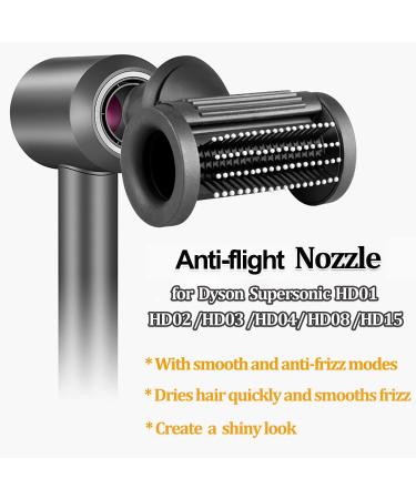 Upgraded Anti-Flight Flyaway Nozzle for Dyson Supersonic Hair Dryer - HD15 HD01 HD02 HD03 HD04 HD08 | 2-in-1 Styling Comb Attachment - Buy Online on GoSupps.com
