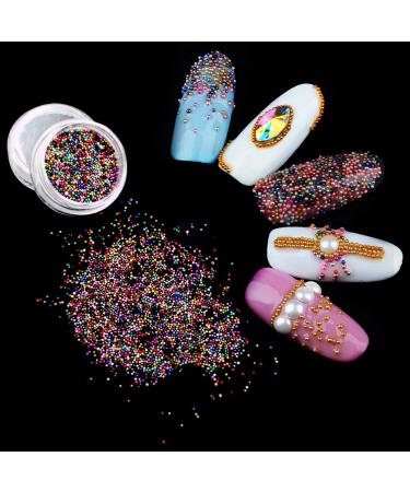 12 Colors Nail Art Caviar Beads for 3D Craft and Eye Makeup Decoration - Buy Online on GoSupps.com