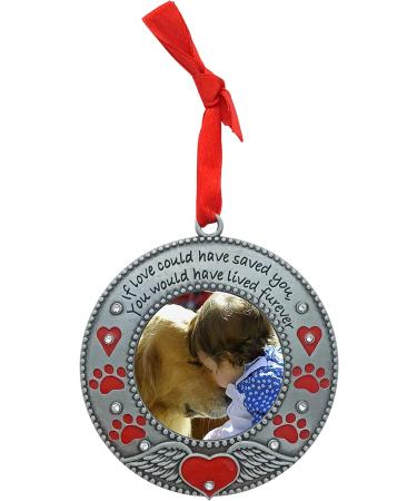 In Loving Memory Pet Ornament - Dog Memorial Christmas Photo Ornament - Cat Sympathy Gift - Buy Online on GoSupps.com
