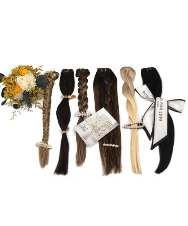 DOORES Clip in Human Hair Extensions 18 Inch Balayage Dark Brown to Chestnut Brown - 5pcs 70g | Natural Straight Hair Extensions - Buy Online on GoSupps.com