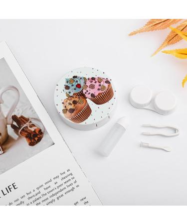 Buy Cute Cupcake & Muffin Contact Lens Case | Portable Travel Lens Storage Box for International Shipping - Buy Online on GoSupps.com