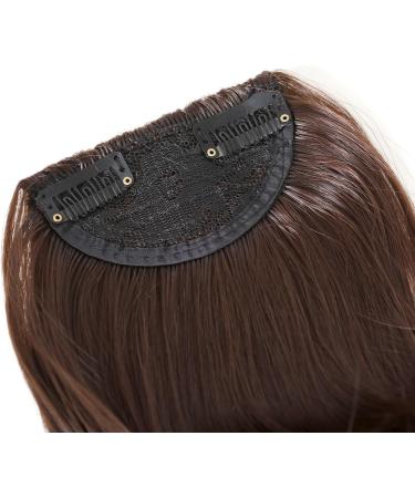 Bangs Hair Clip Synthetic Bang Hair Fringe Clip in Bangs Fake Blunt Brown Hair Bangs Hair Extension Heat Resistant Hairpieces for Women Bangs Clip in Hair(Color:NLH1007-7) - Buy Online on GoSupps.com