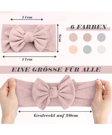 ZOCONE 6 Pack Baby Hairbands - Soft Nylon Headbands for Newborns & Toddlers - Multicolor Elastic Bows & Turbans for Girls - Buy Online on GoSupps.com