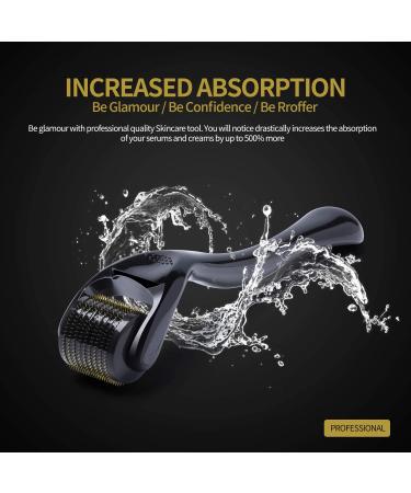 Derma Roller 540 Titanium 0.25mm - Face, Body, Beard Hair Growth Care - Free Storage Case - Buy Online on GoSupps.com